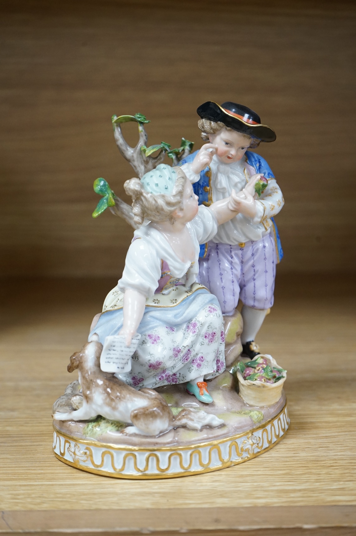 A late 19th century Meissen group ‘Summer’, modelled by Acier, 16cm high